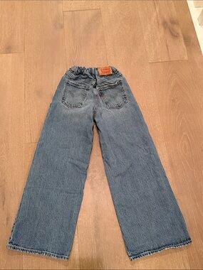 Girls Levi's Blue High-Waist Straight Leg Jeans- size 8